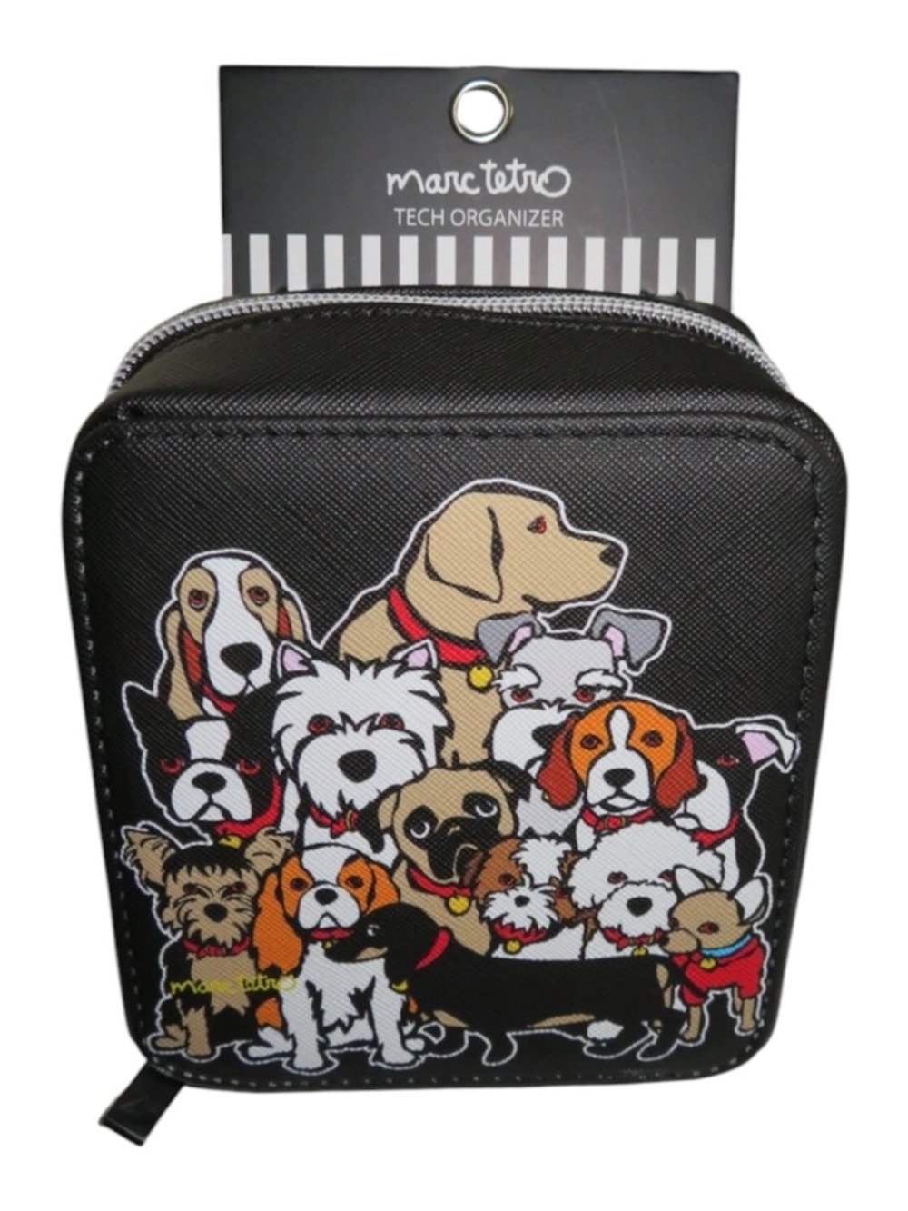 Marc Tetro Black Dog Print Tech Organizer case